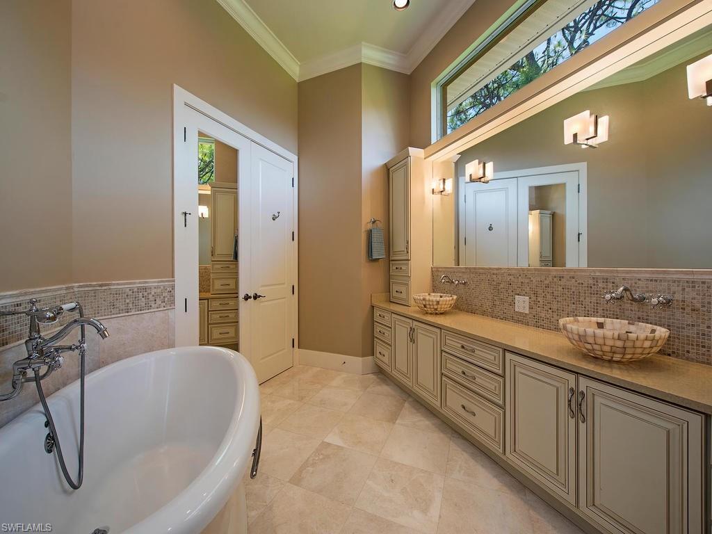 59 Myrtle Road Naples, FL 34108 - Photo 10 of 25 Master bath with marble floors, double sinks and luxurious soaking tub