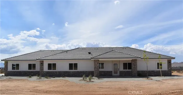 a front view of a building