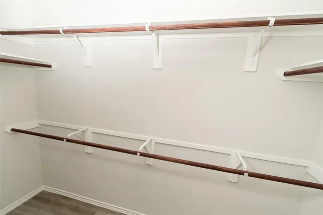 a close up view of racks on the wall