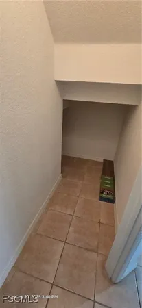 a room with a bench