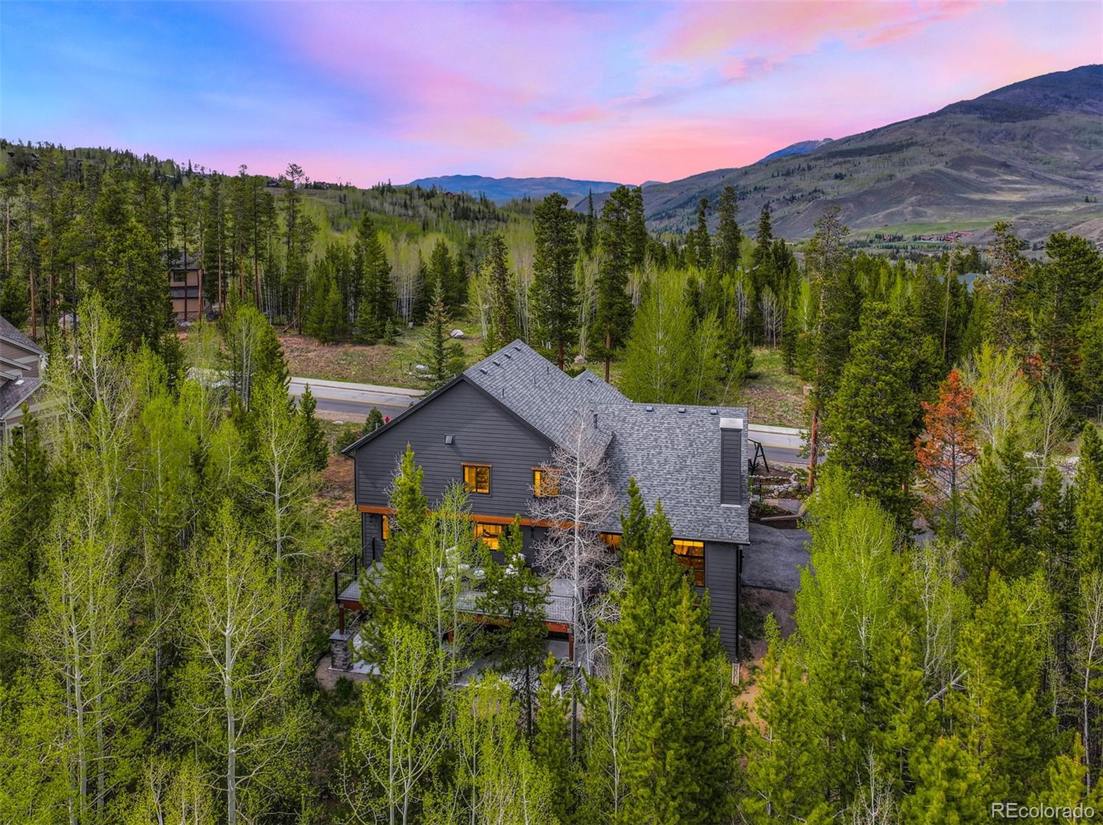 306 Golden Eagle Road Silverthorne, CO 80498 - Photo 42 of 43 a aerial view of a house with mountain view