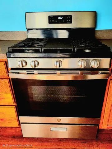a close view of stove top oven