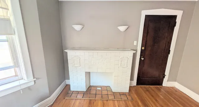 a view of a bedroom from window