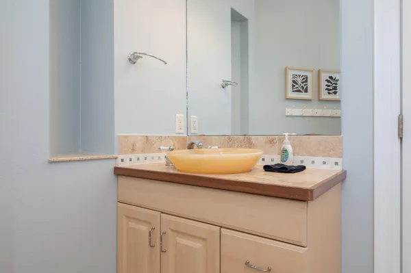 a view of a balcony with a street