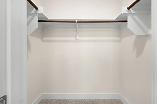 a view of small space with racks on the wall