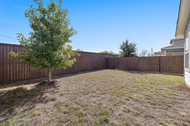 a backyard of a house