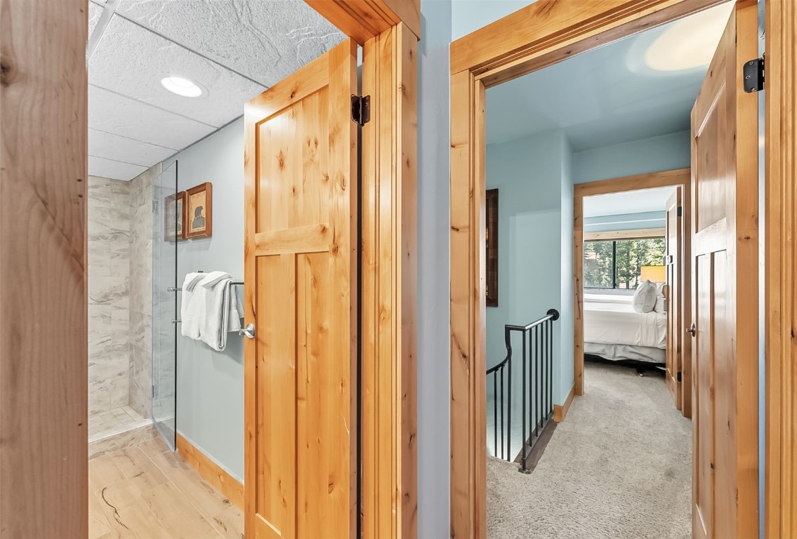 601 Village Road, Unit 501 Breckenridge, CO 80424 - Photo 17 of 50 a view of a bathroom with a glass door