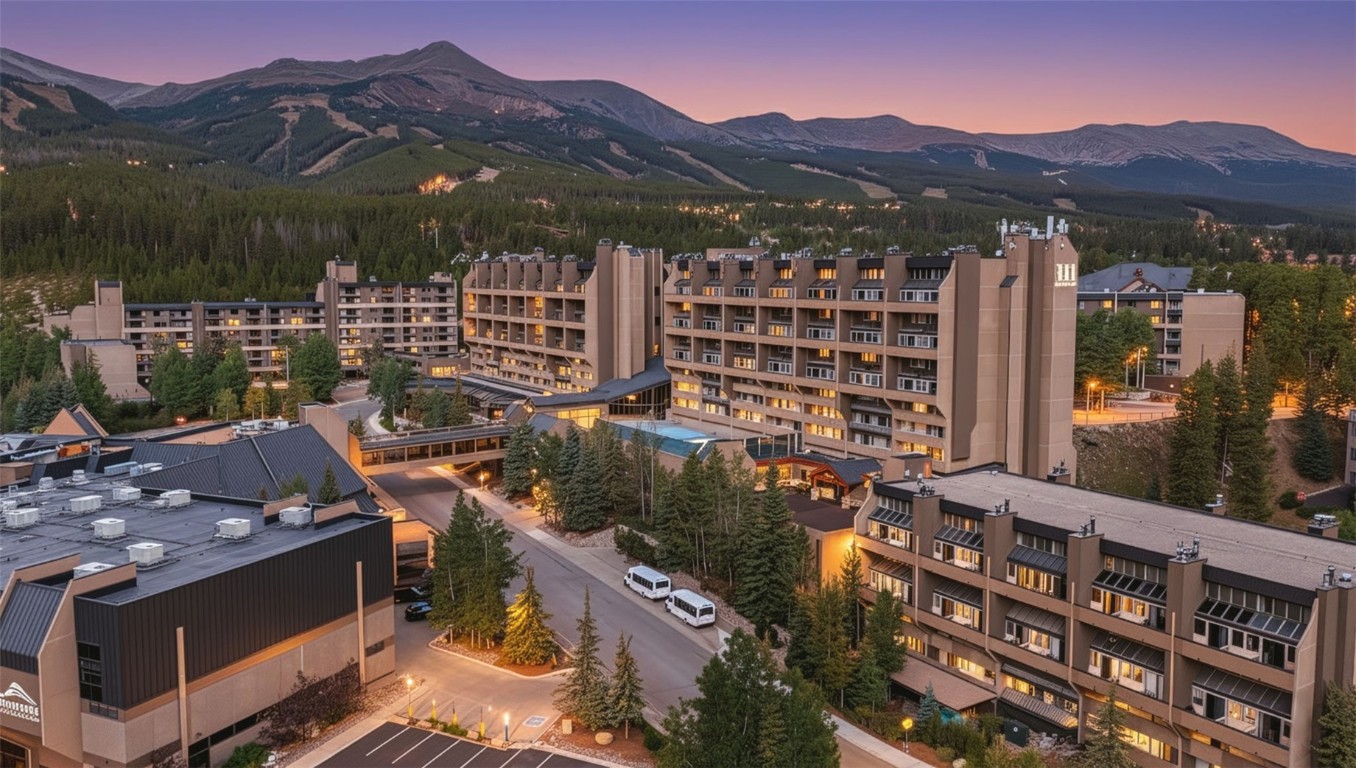 601 Village Road, Unit 501 Breckenridge, CO 80424 - Photo 43 of 50 a view of a city with a mountain