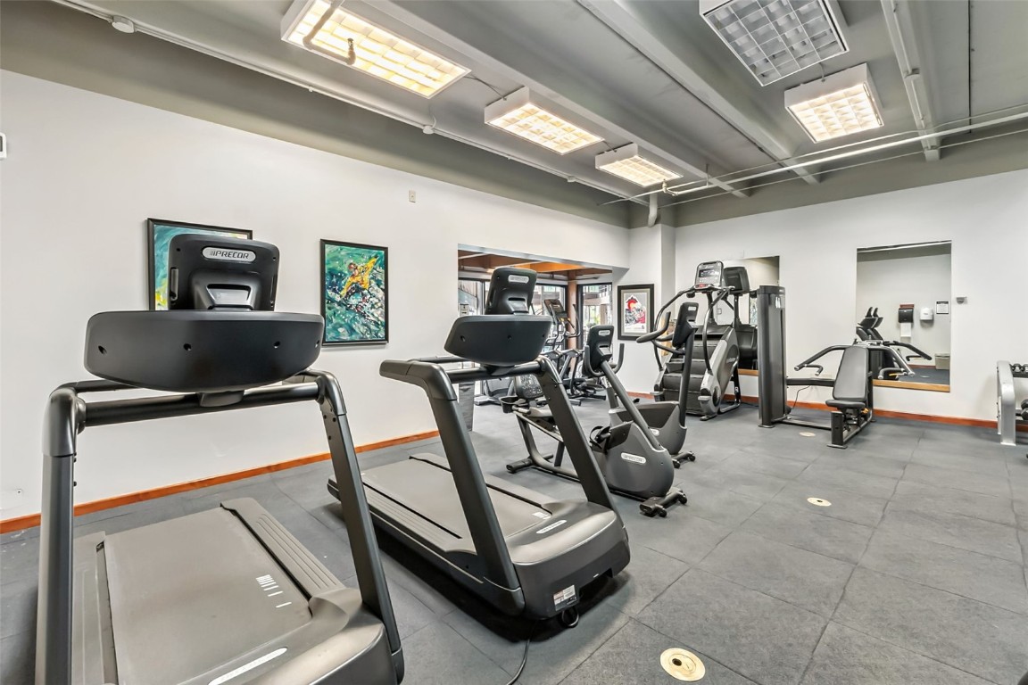 601 Village Road, Unit 501 Breckenridge, CO 80424 - Photo 49 of 50 a view of a room with gym equipment
