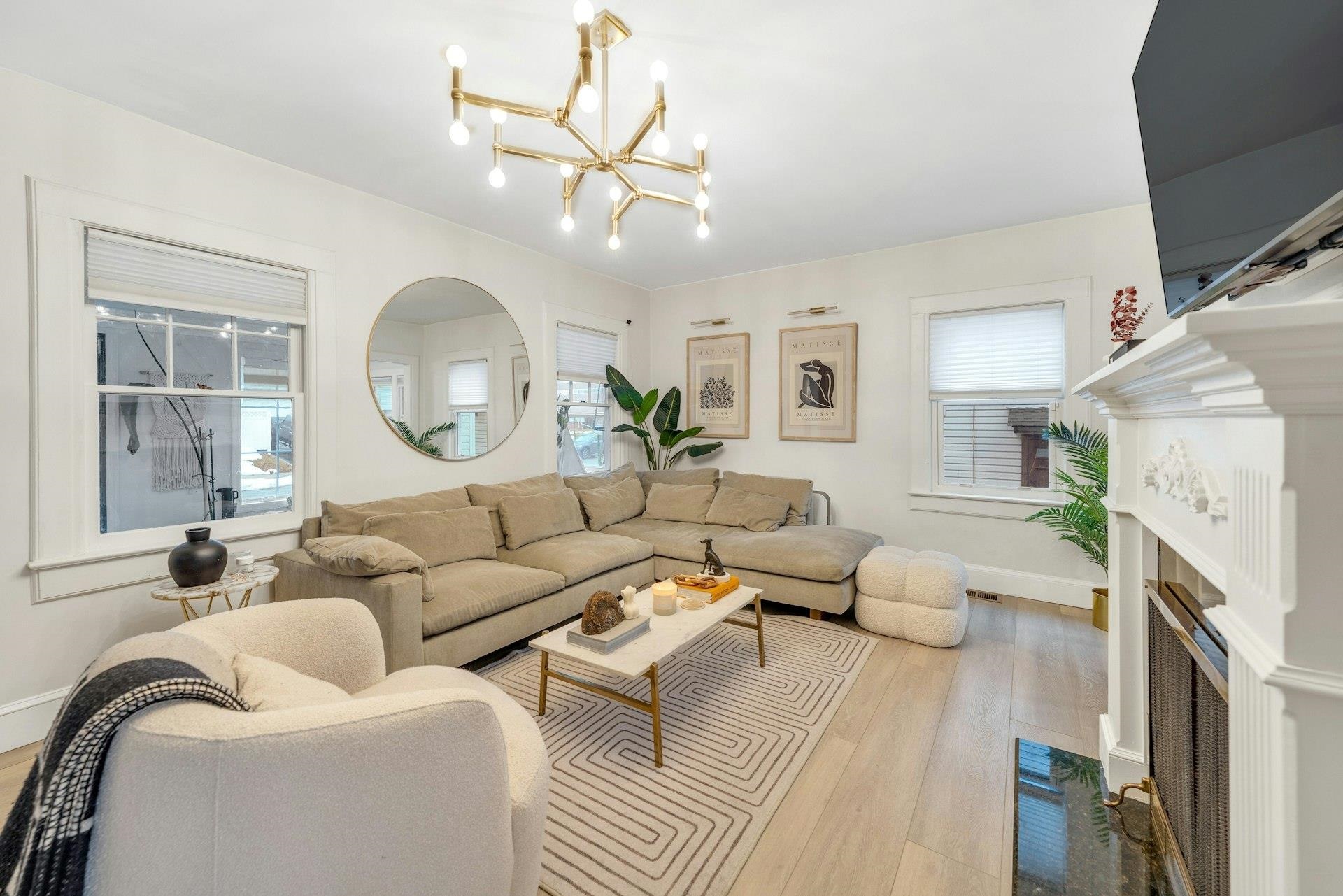 67 Hillcrest Road Kearny, NJ 07032 - Photo 3 of 30 a living room with furniture and a fireplace