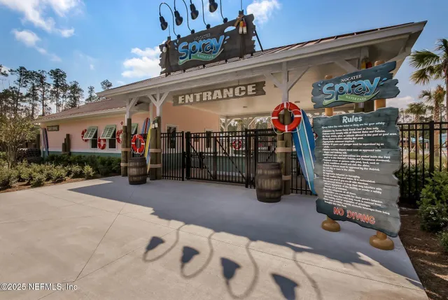 a front view of a building