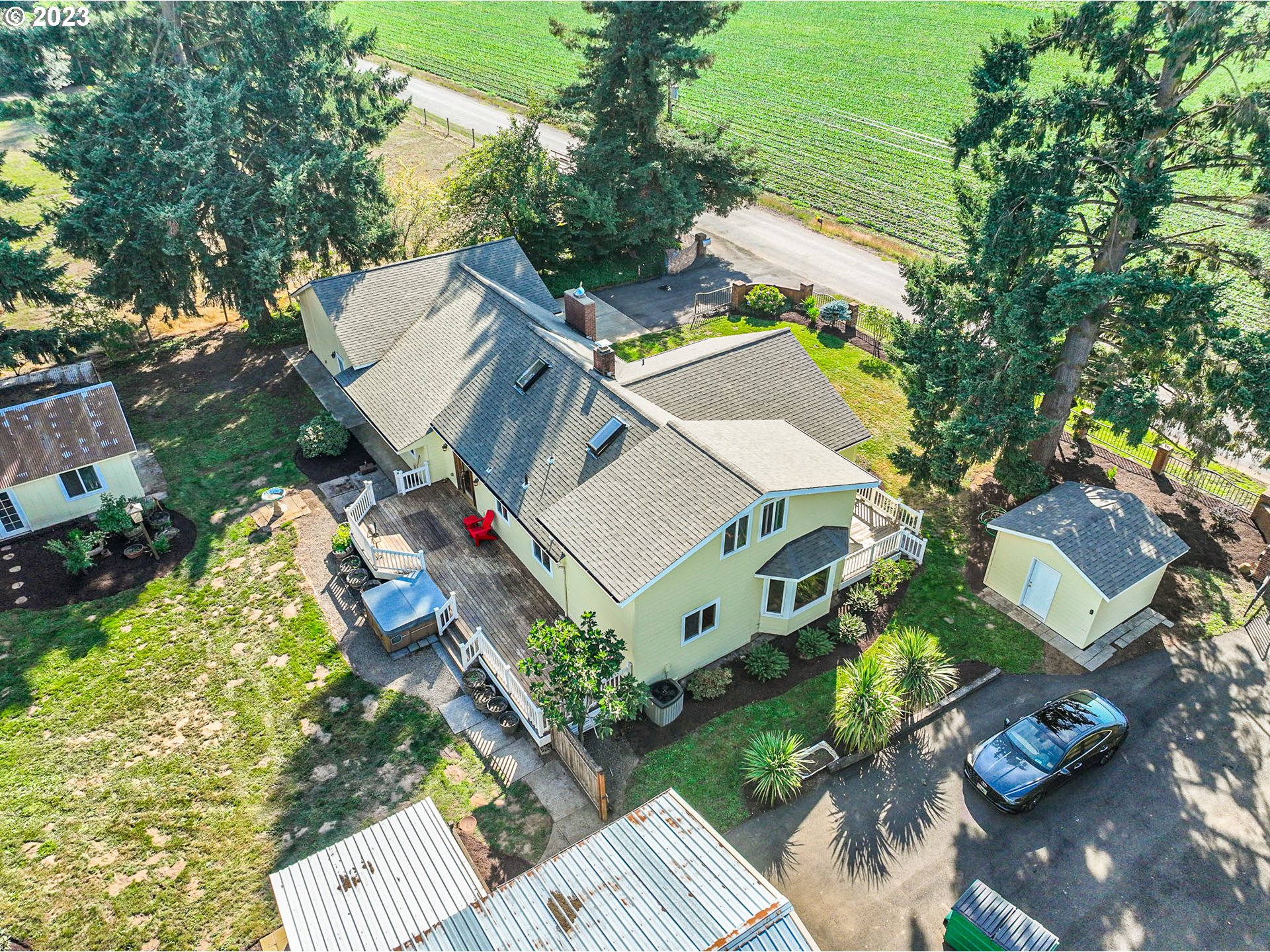 23240 South Blount Road Canby, OR 97013 - Photo 42 of 43 an aerial view of a house with a garden