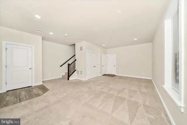 a front view of a building