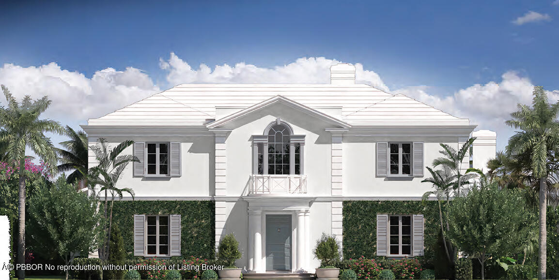 264 Dunbar Road Palm Beach, FL 33480 - Photo 3 of 8 a front view of a house with a yard and balcony