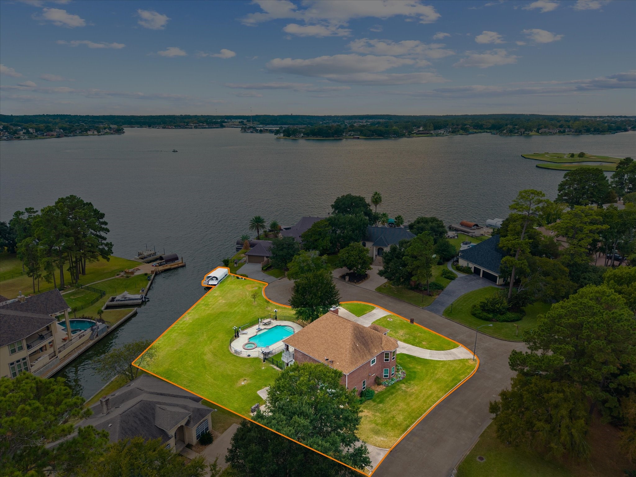 2906 Penninsula Point Montgomery, TX 77356 - Photo 38 of 48 Aerial view of approximate
proprty outline.