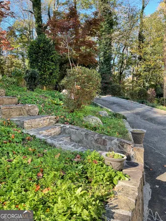 a pathway of a yard