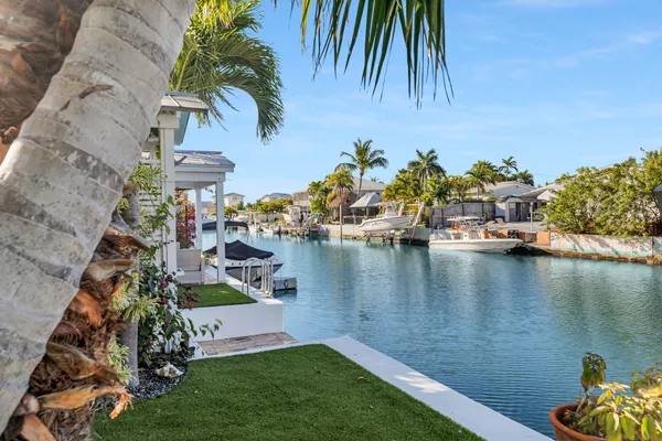 a balcony view with a potted plant