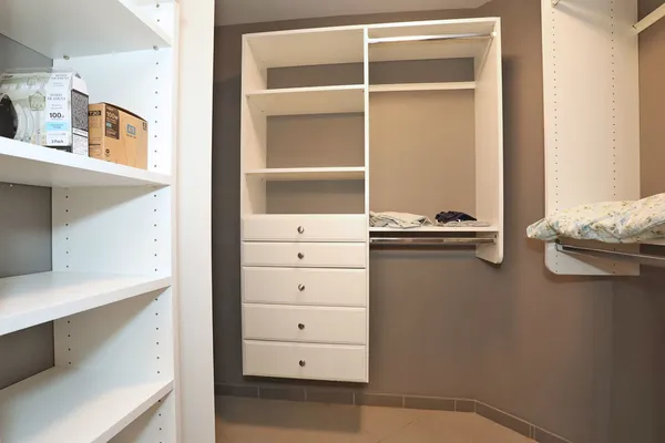 an empty room with a window