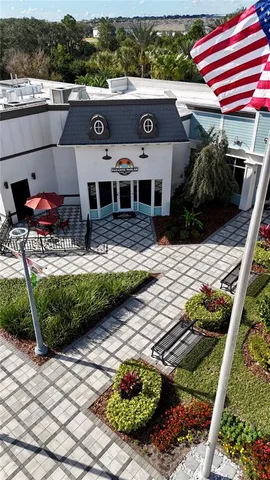 a view of a terrace with sitting area