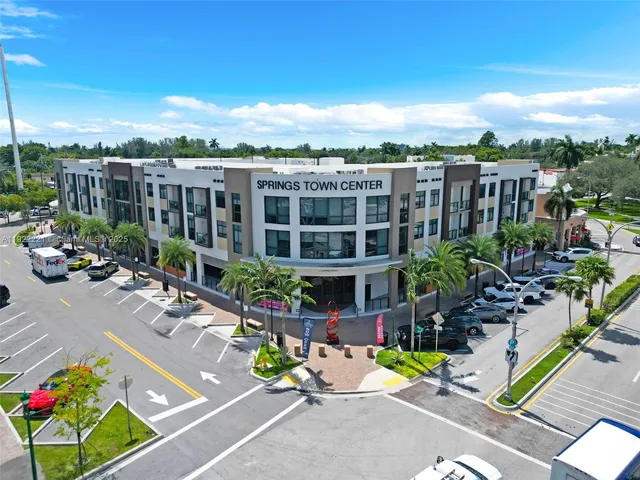 a view of a city with sitting area