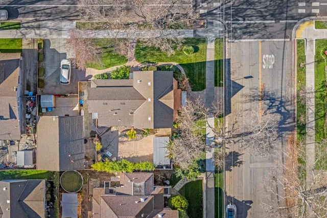an aerial view of multiple house