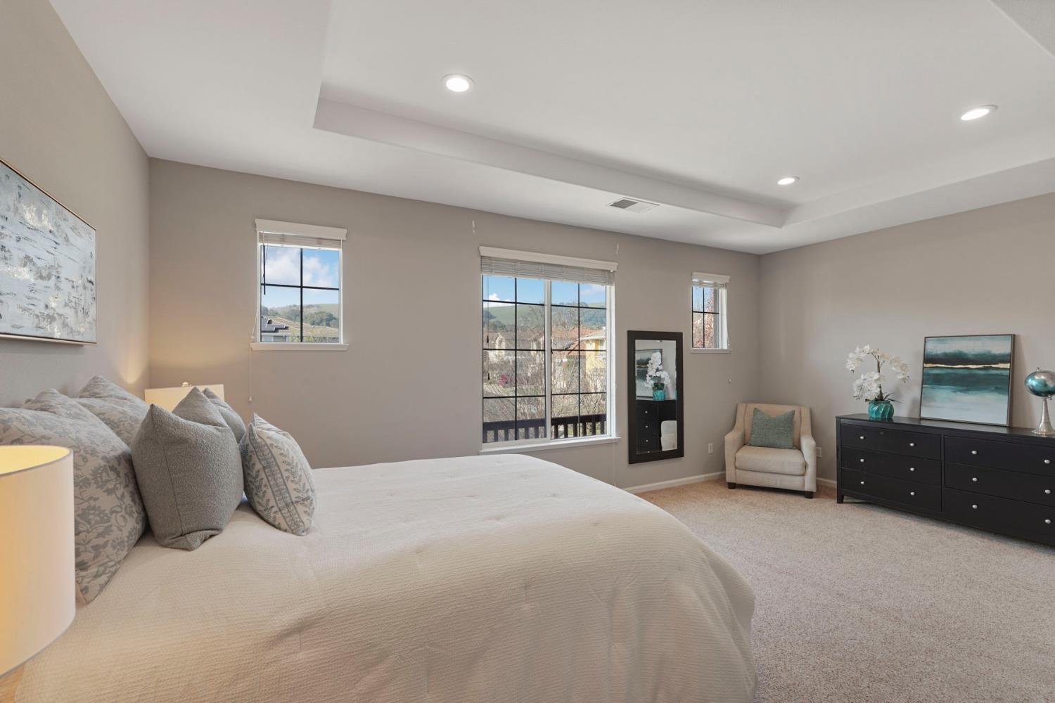 732 Pradera Way San Ramon, CA 94583 - Photo 31 of 45 a bedroom with a balcony bed and furniture