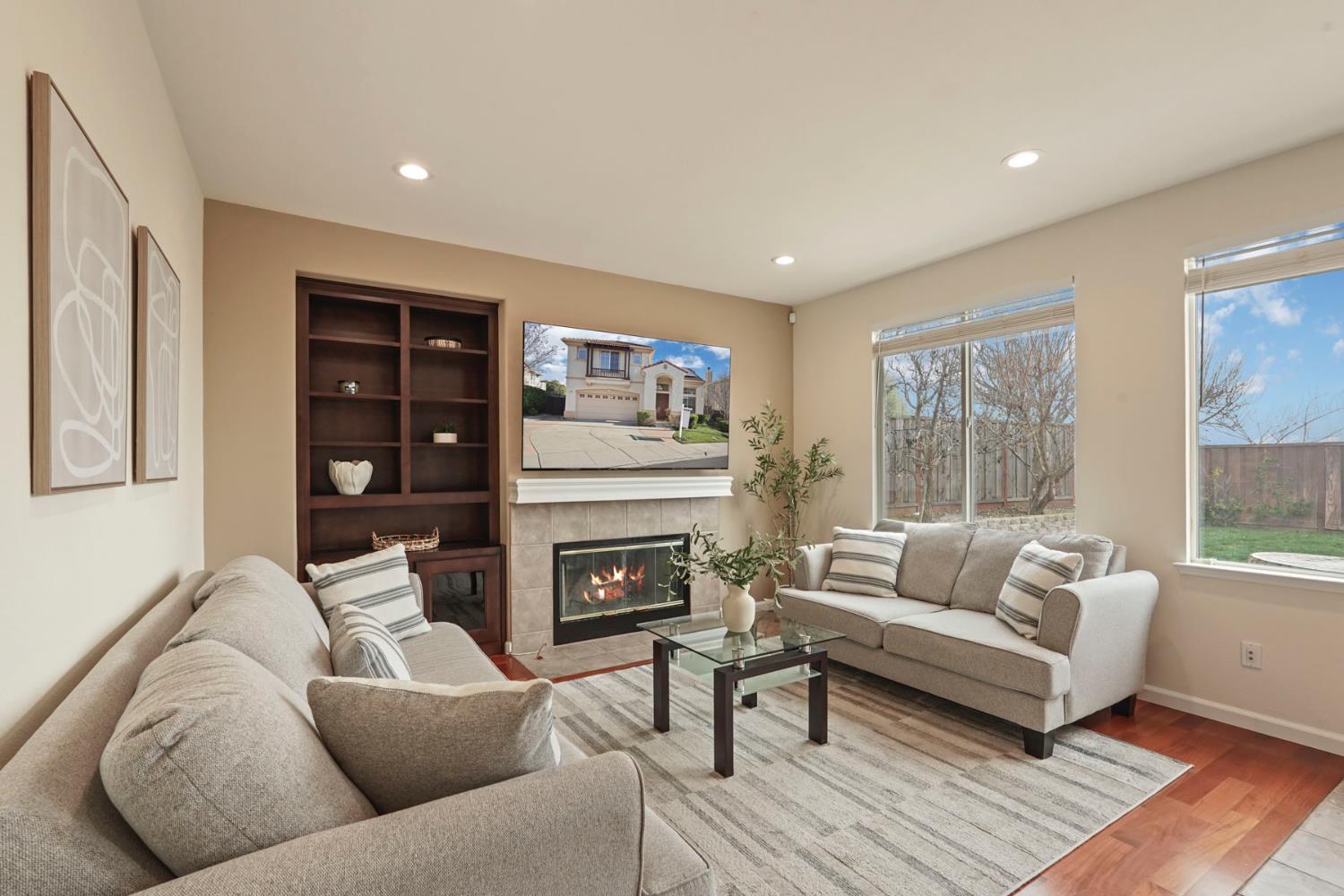 732 Pradera Way San Ramon, CA 94583 - Photo 9 of 45 a living room with furniture and a fireplace