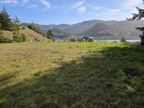 a view of lake with mountain