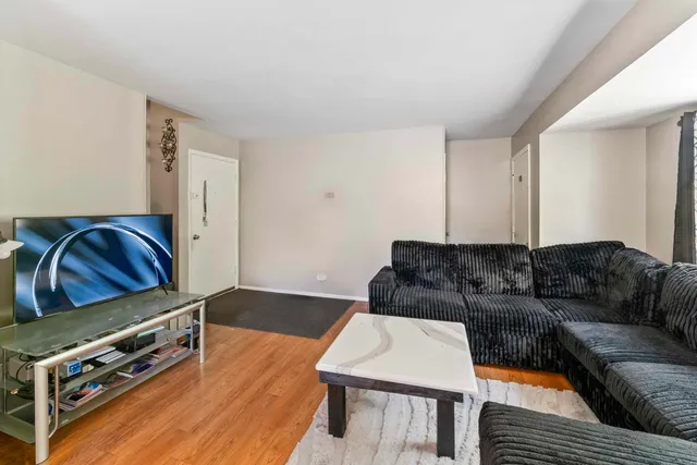 a living room with furniture and a couch