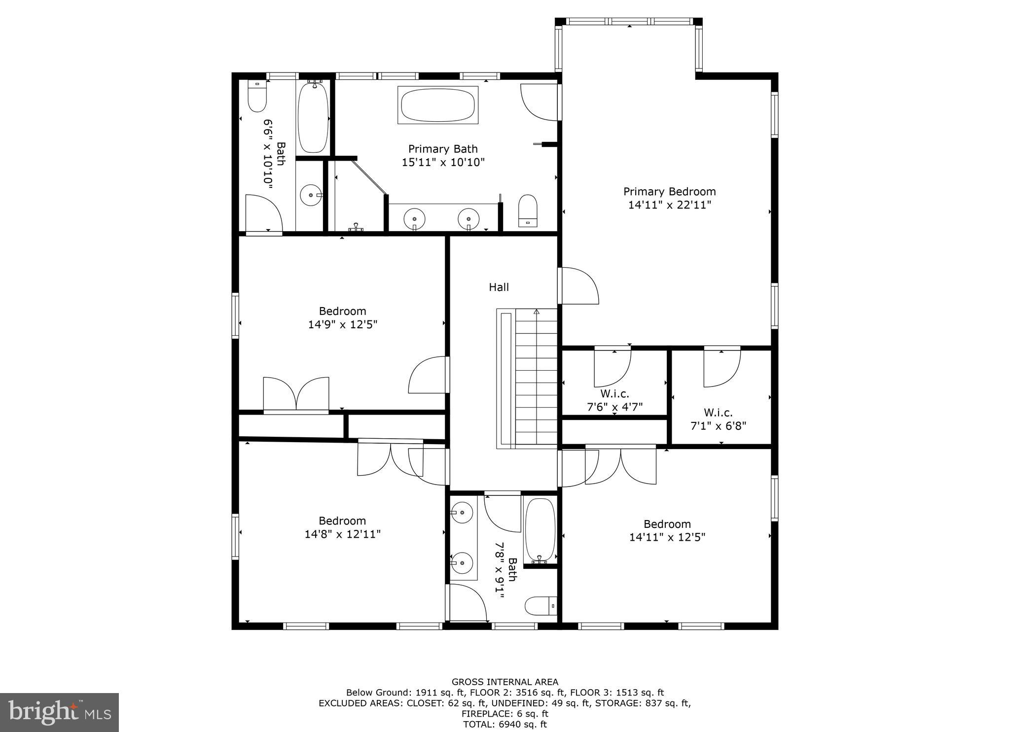 1500 Broadway Road Lutherville-Timonium, MD 21093 - Photo 84 of 86 Floor plan for second level