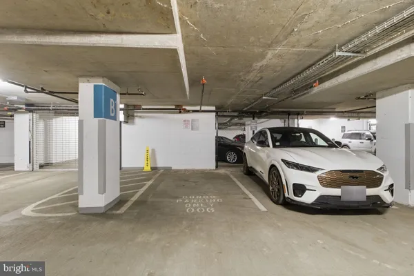 a car parked in garage