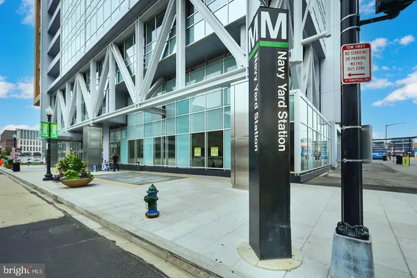 a front view of a building with street view