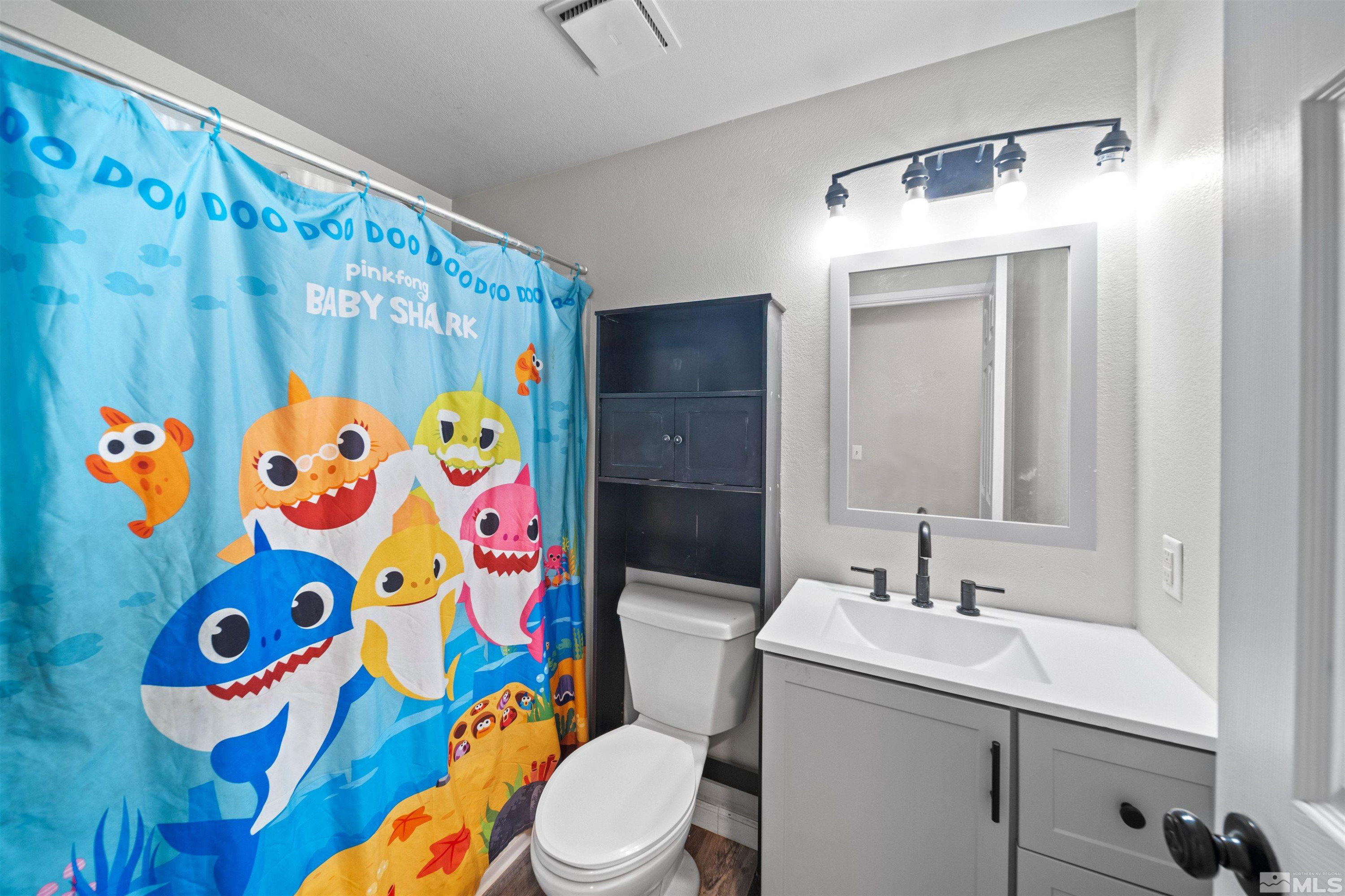 565 Spruce Drive Fernley, NV 89408 - Photo 14 of 19 a bathroom with a sink and mirror with toilet