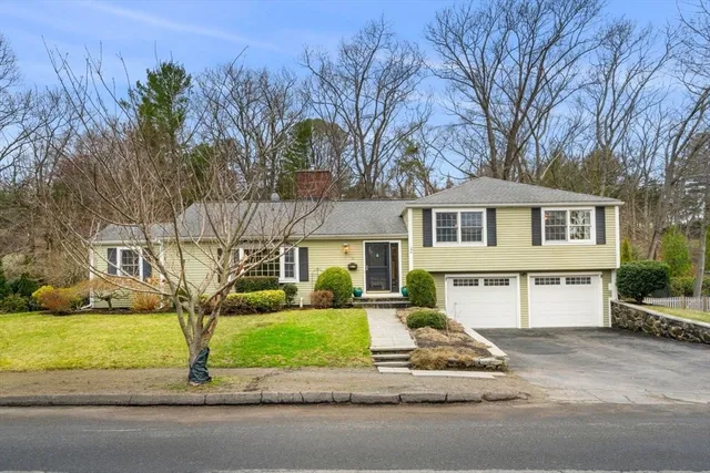 a house that has a tree in front of it