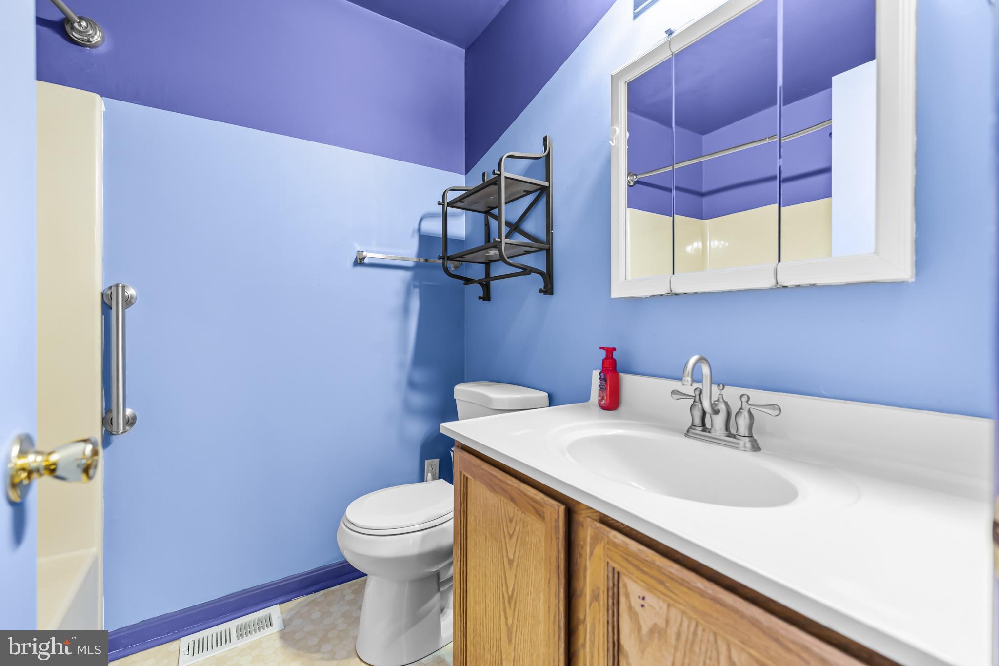 124 Saylers Creek Road Locust Grove, VA 22508 - Photo 27 of 55 a bathroom with a sink a toilet and mirror