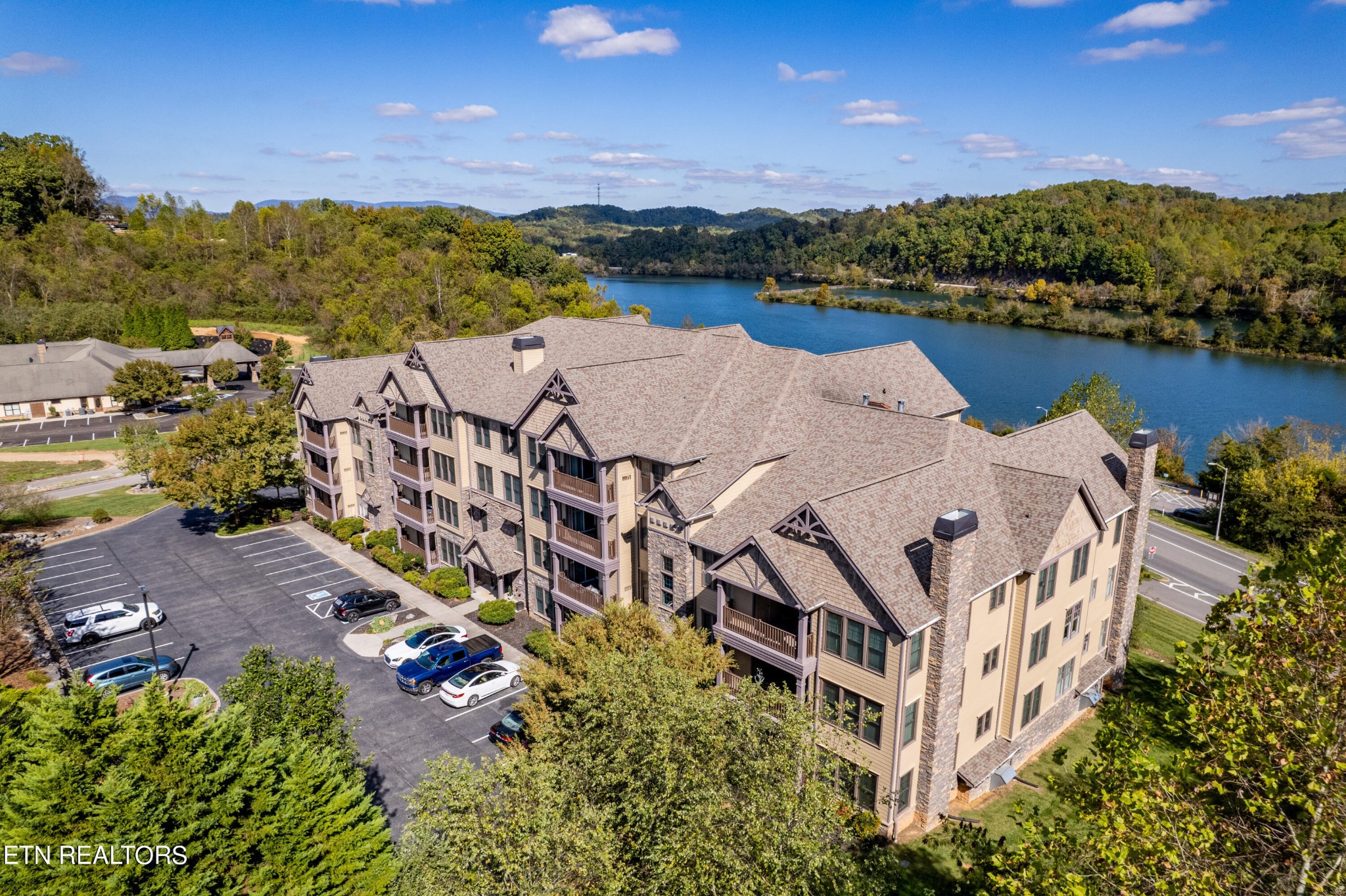 331 Centennial Bluff Boulevard Oak Ridge, TN 37830 - Photo 1 of 12 aerial view of a house with a lake view