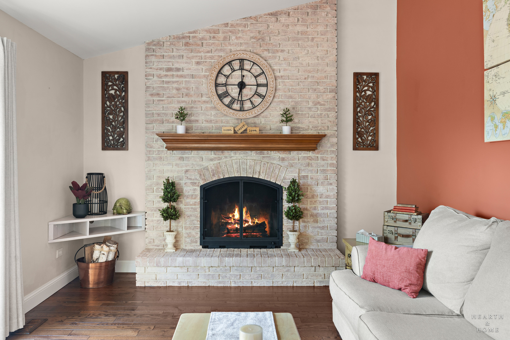 41 Manchester Court Fox River Grove, IL 60021 - Photo 18 of 57 a living room with furniture and a fireplace