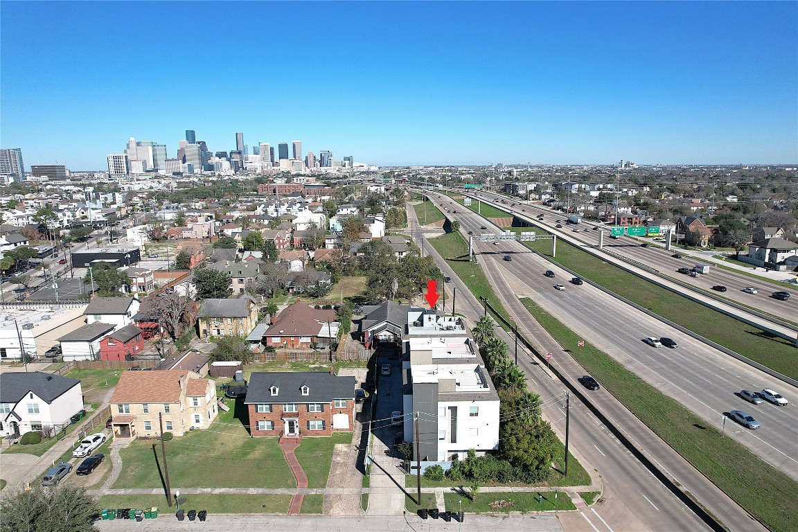 2023 Rosedale Street Houston, TX 77004 - Photo 3 of 30 an aerial view of a city