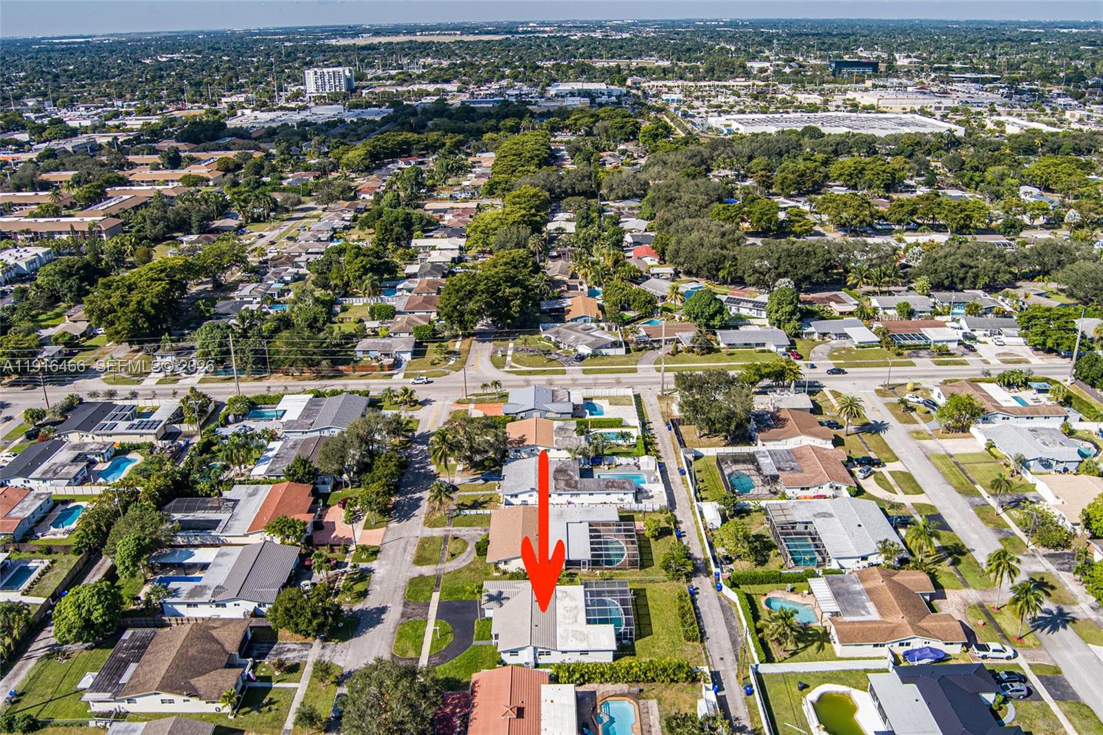 5425 Madison Street Hollywood, FL 33021 - Photo 33 of 45 an aerial view of residential houses with city view