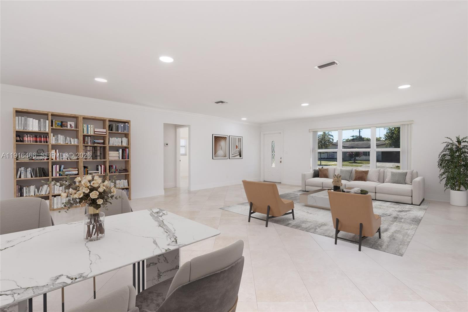 5425 Madison Street Hollywood, FL 33021 - Photo 7 of 45 a living room with furniture and a large window