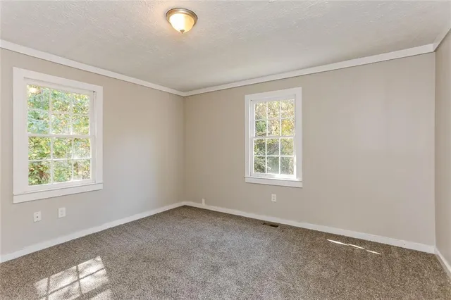 a view of a livingroom with a window