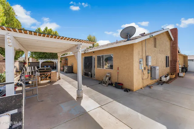 a view of a house with a patio