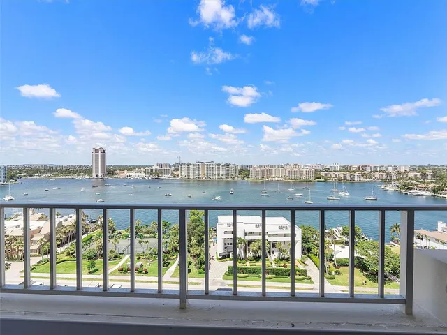 a view of a city from a balcony