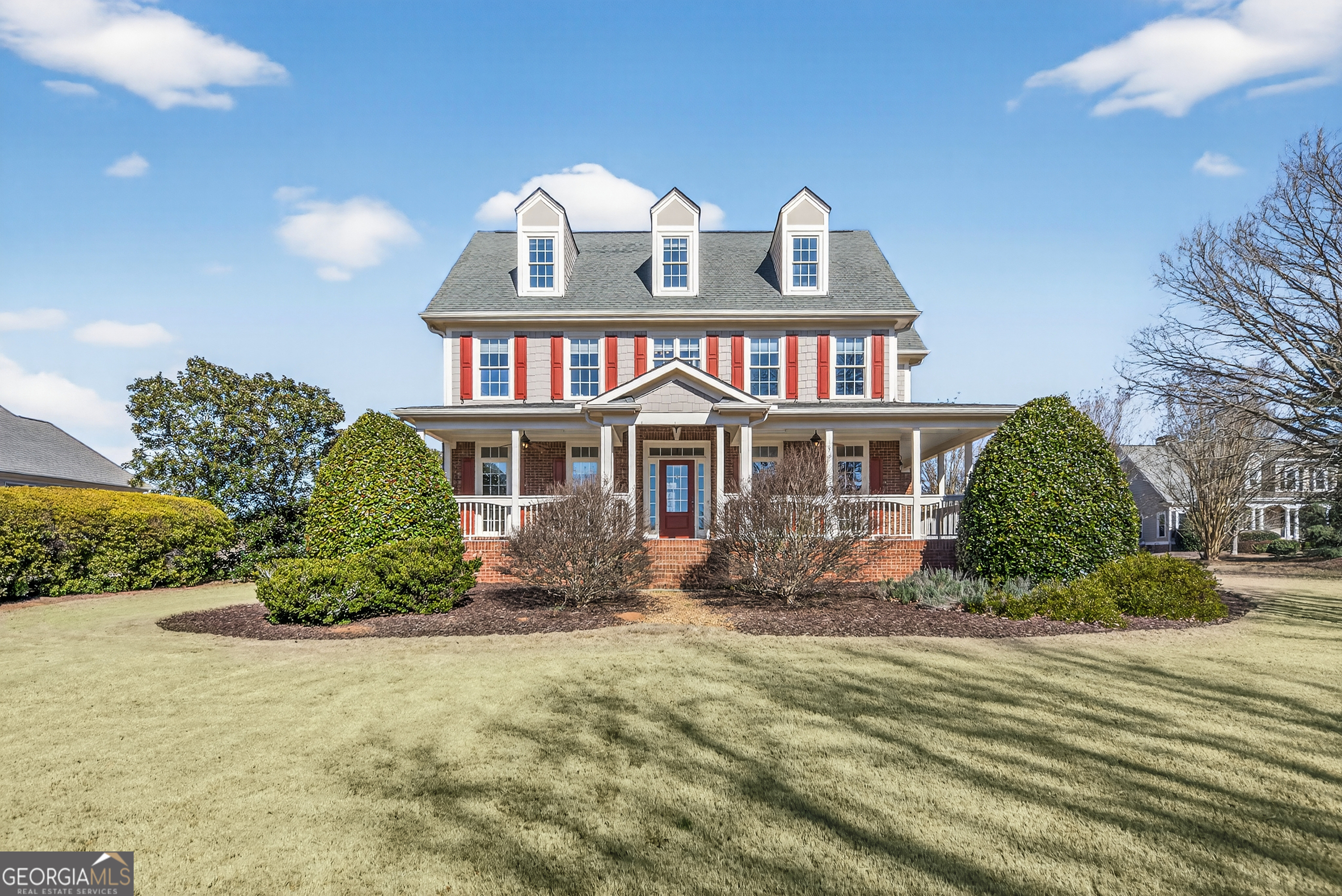 a front view of a house