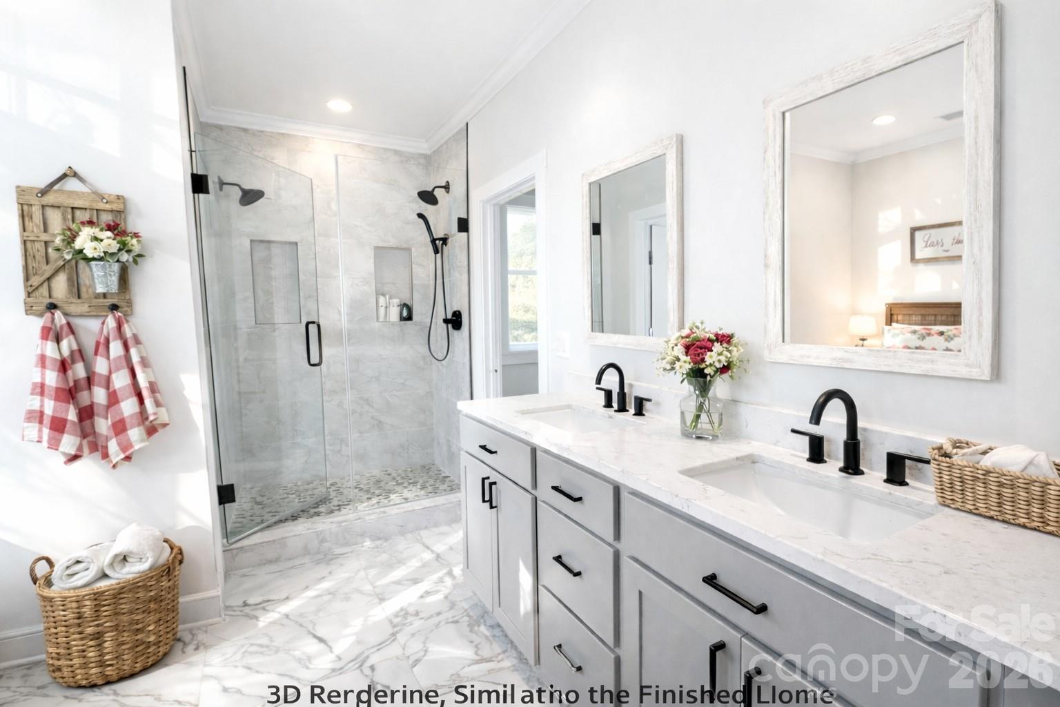 4614 Quiet Rail Court, Unit E2 Lancaster, SC 29720 - Photo 7 of 13 a bathroom with a tub sink and mirror