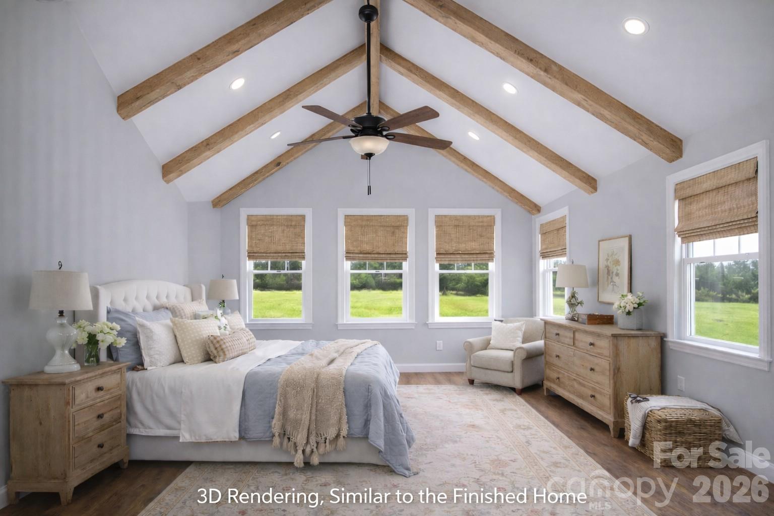 4614 Quiet Rail Court, Unit E2 Lancaster, SC 29720 - Photo 10 of 13 a spacious bedroom with a bed and a large window