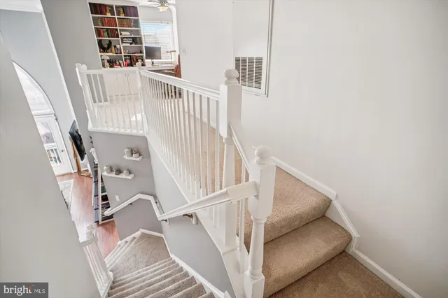 a view of a hallway with entryway