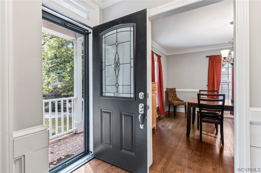 2320 Dorking Road North Chesterfield, VA 23236 - Photo 3 of 42 a view of a hallway with furniture and wooden floor