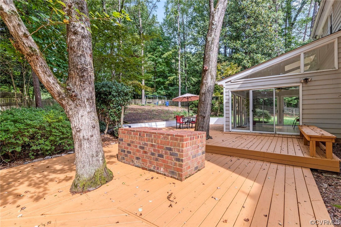 2320 Dorking Road North Chesterfield, VA 23236 - Photo 36 of 42 a view of outdoor space yard deck patio and outdoor kitchen