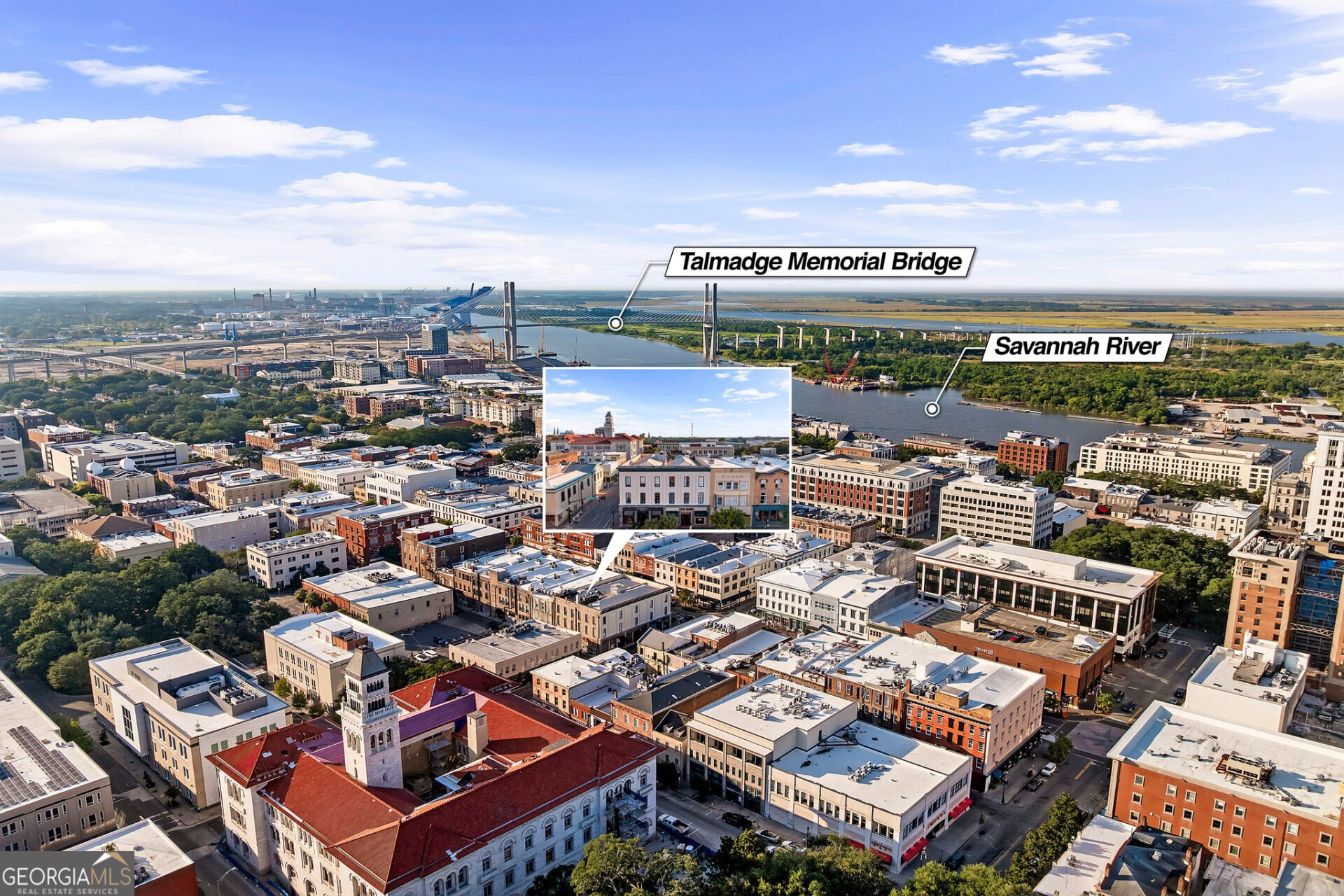 105 Whitaker Street, Unit 302 Savannah, GA 31401 - Photo 24 of 39 an aerial view of a city